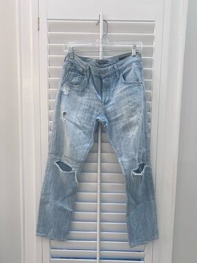 Citizens of Humanity Emerson Slim Boyfriend Jeans Distressed Light Wash 26